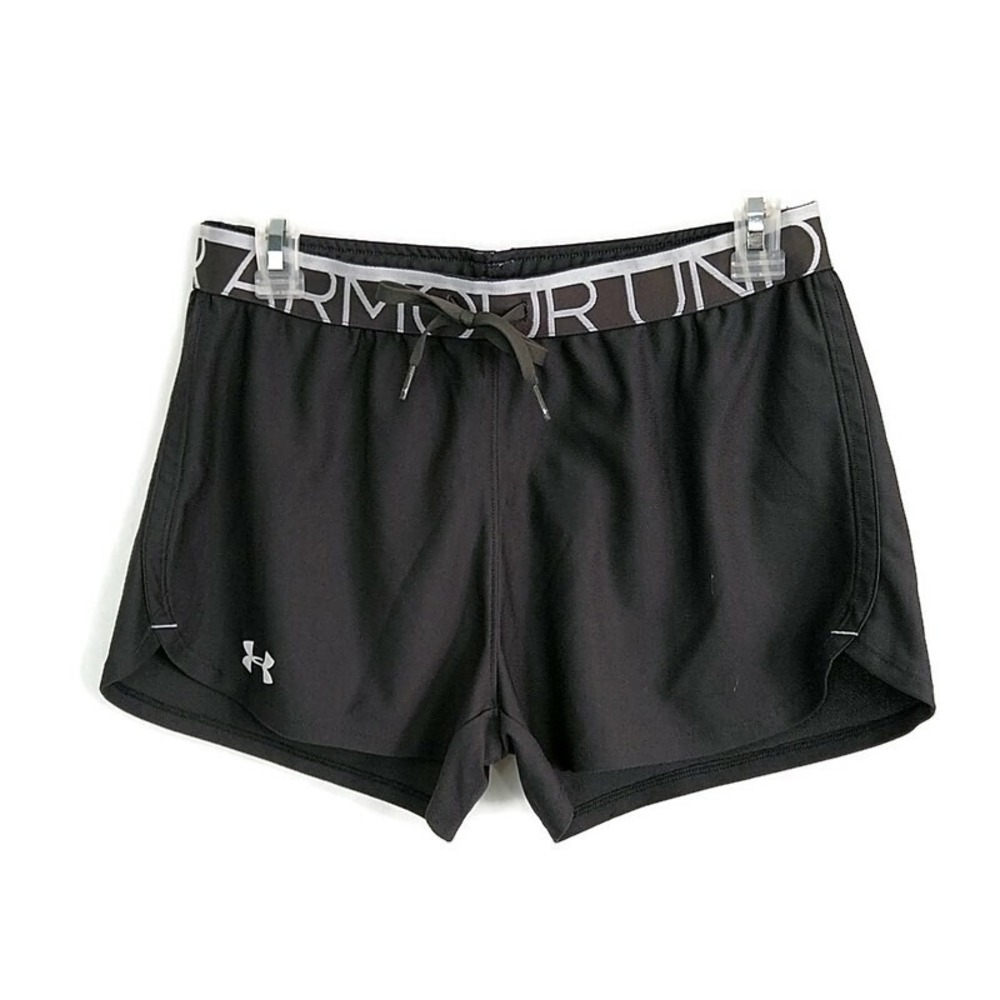 Under Armour Heat Gear Loose‎ Gray Athletic Running Shorts Drawstring sz S